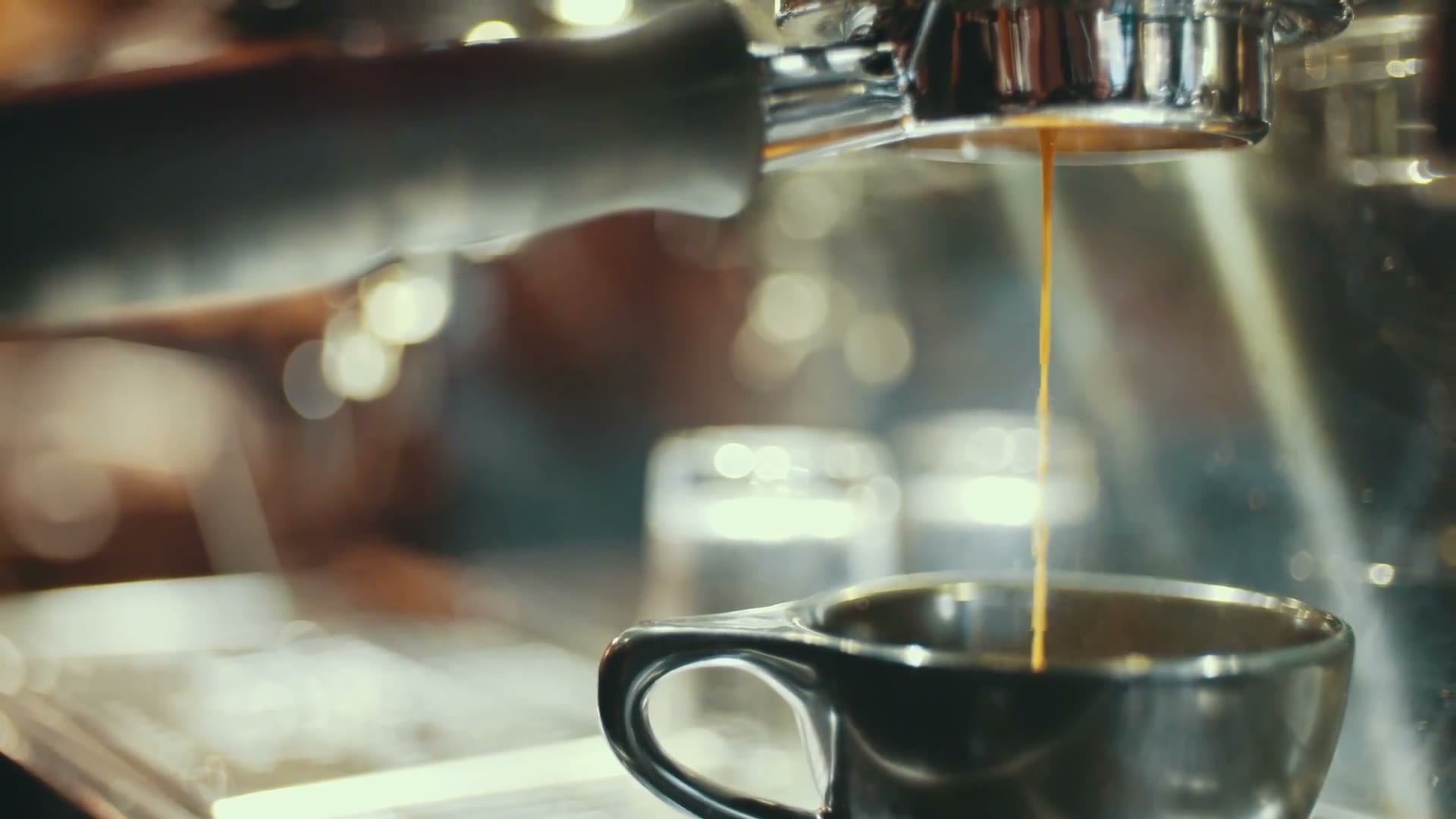 Extraction espresso — profondeur de champ cinématographique